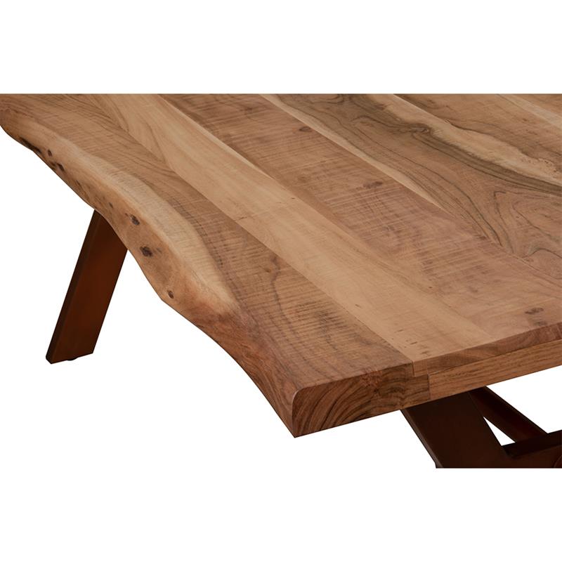 ACHILLE TAVOLO ACACIA GAMBE CORTEN 220X100X78CM