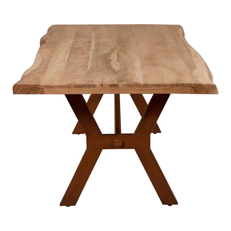 ACHILLE TAVOLO ACACIA GAMBE CORTEN 220X100X78CM