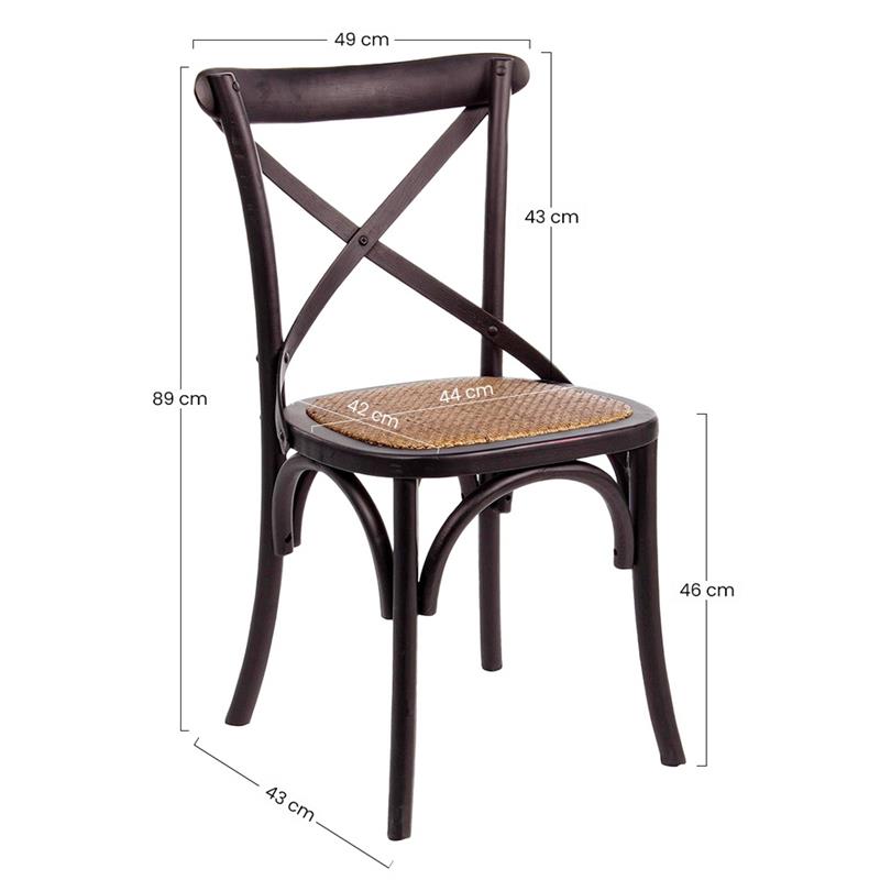 CROSS SEDIA OLMO BLACK 46X42X87