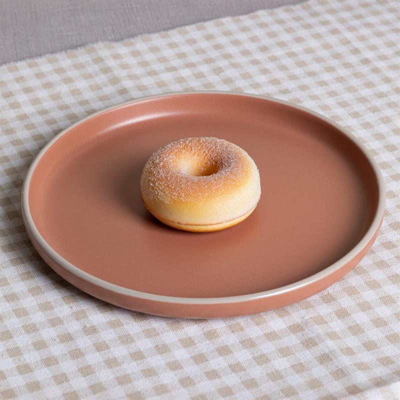 SET SERENA 18 PIATTI IN GRES PORCELLANATO COLOR TERRACOTTA