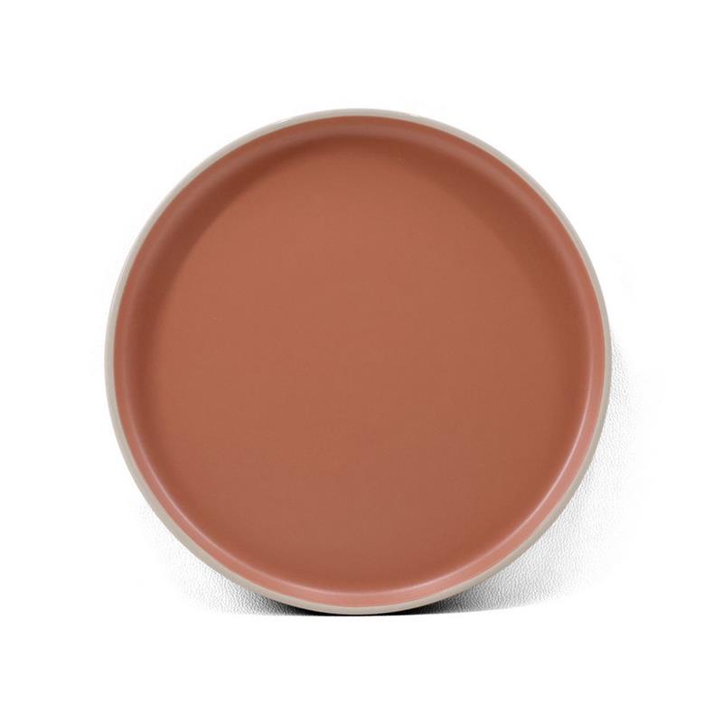 SET SERENA 18 PIATTI IN GRES PORCELLANATO COLOR TERRACOTTA