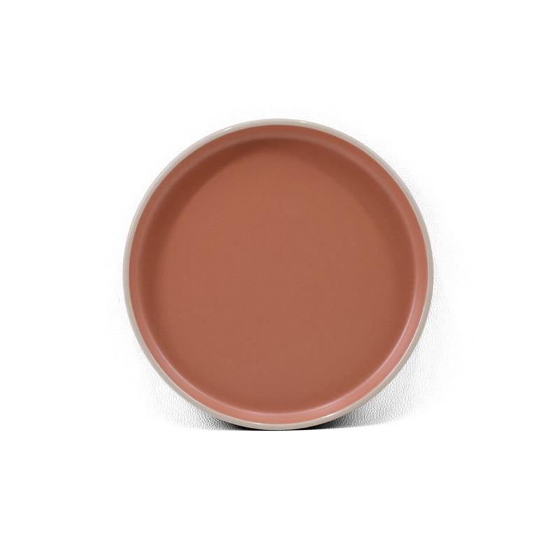 SET SERENA 18 PIATTI IN GRES PORCELLANATO COLOR TERRACOTTA