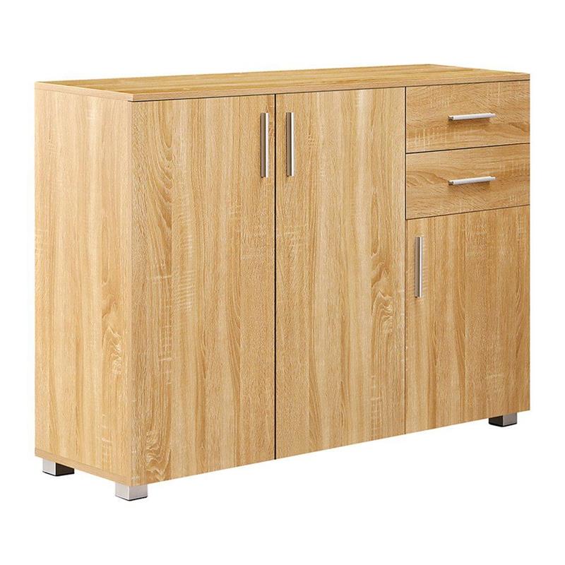 ASTOR CREDENZA 3 ANTE + 2 CASSETTI ROVERE 120X35X85,5 CM