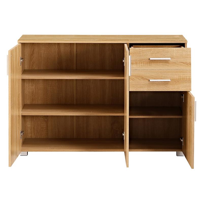 ASTOR CREDENZA 3 ANTE + 2 CASSETTI ROVERE 120X35X85,5 CM