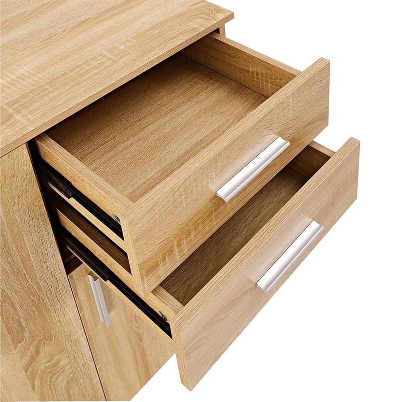 ASTOR CREDENZA 3 ANTE + 2 CASSETTI ROVERE 120X35X85,5 CM