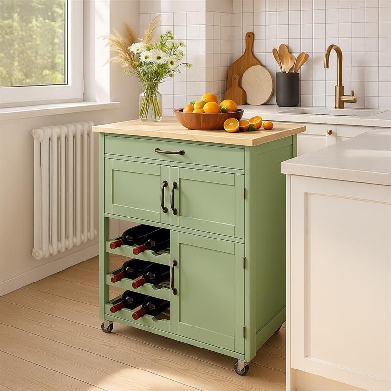 FEBE MOBILETTO CUCINA VERDE 67X36X87 CM