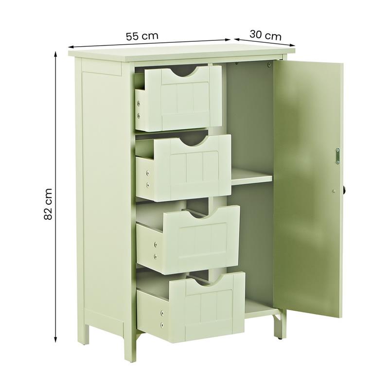 LILY MOBILETTO BAGNO VERDE 55X30X82 CM