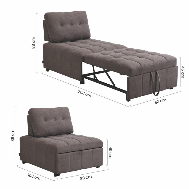 ORLEANS POLTRONA LETTO MARRONE