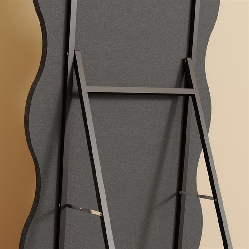 WAVY SPECCHIO ONDULATO NERO 55X4,5X165 CM