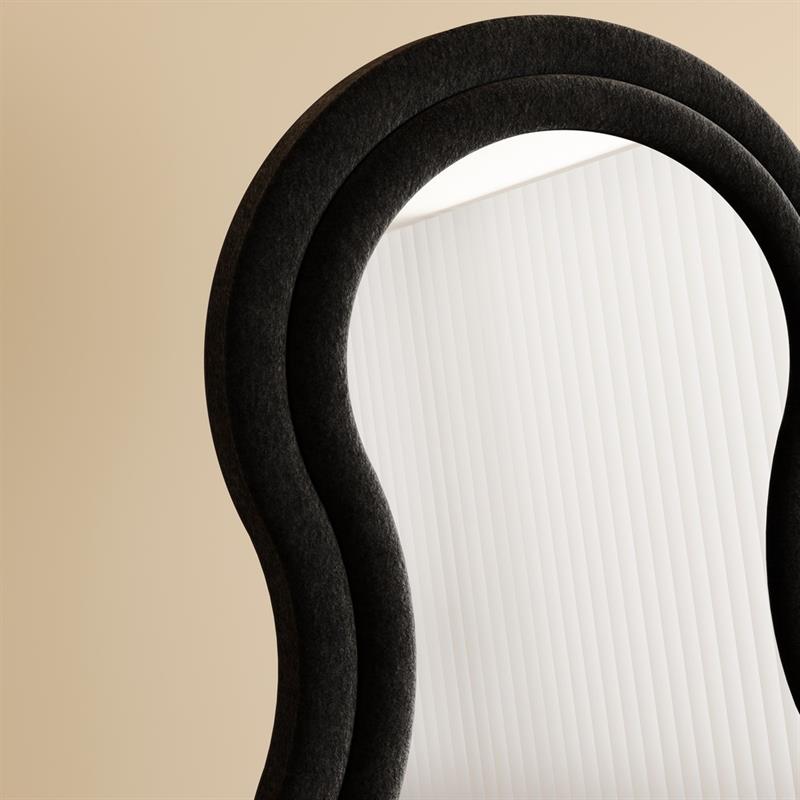 WAVY SPECCHIO ONDULATO NERO 55X4,5X165 CM