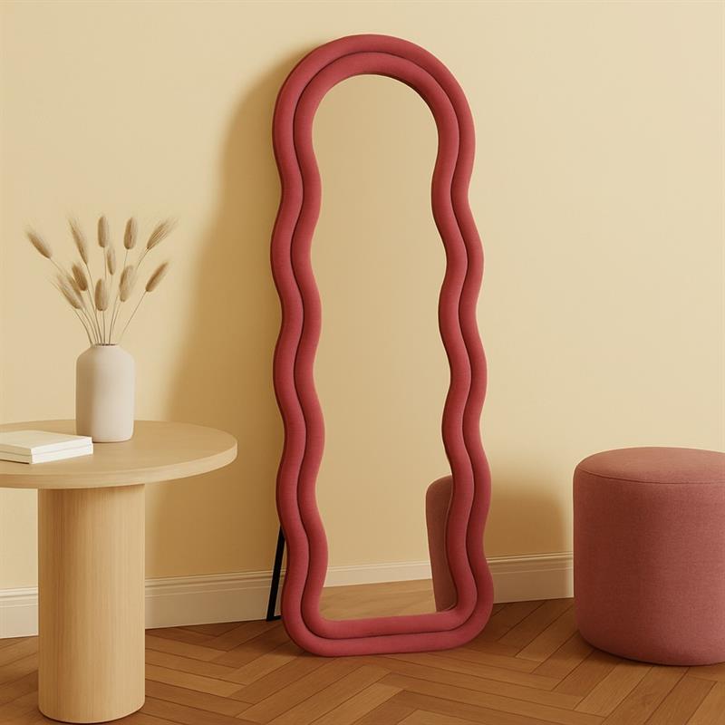 WAVY SPECCHIO ONDULATO ROSA 55X4,5X165 CM