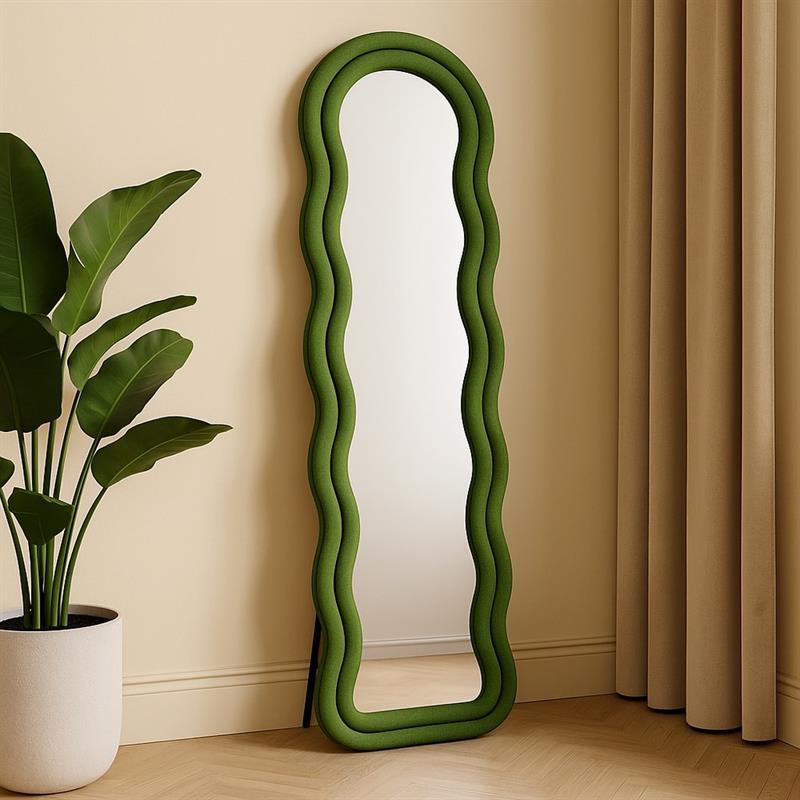 WAVY SPECCHIO ONDULATO VERDE 55X4,5X165 CM
