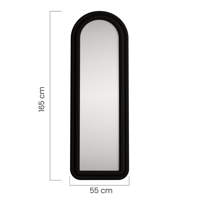 ARCHER SPECCHIO ARCO NERO 55X4,5X165 CM
