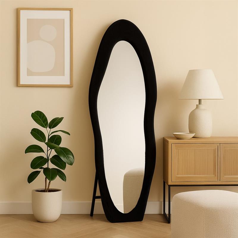 KIWI SPECCHIO IRREGOLARE NERO 55X4,5X165 CM