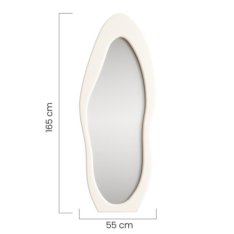 KIWI SPECCHIO IRREGOLARE BIANCO 55X4,5X165 CM