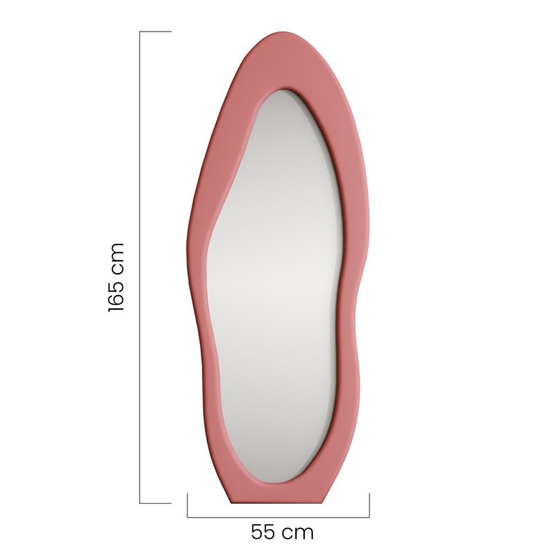 KIWI SPECCHIO IRREGOLARE ROSA 55X4,5X165 CM