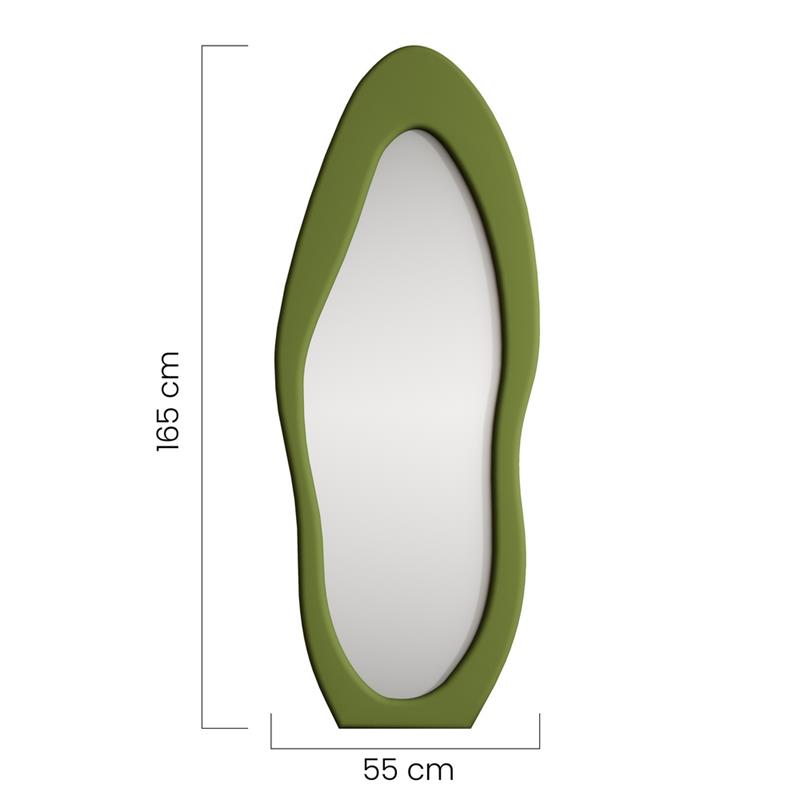 KIWI SPECCHIO IRREGOLARE VERDE 55X4,5X165 CM