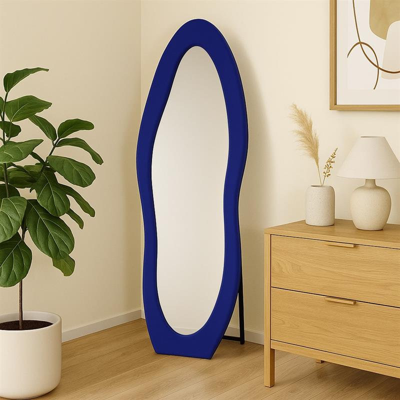 KIWI SPECCHIO IRREGOLARE BLU 55X4,5X165 CM