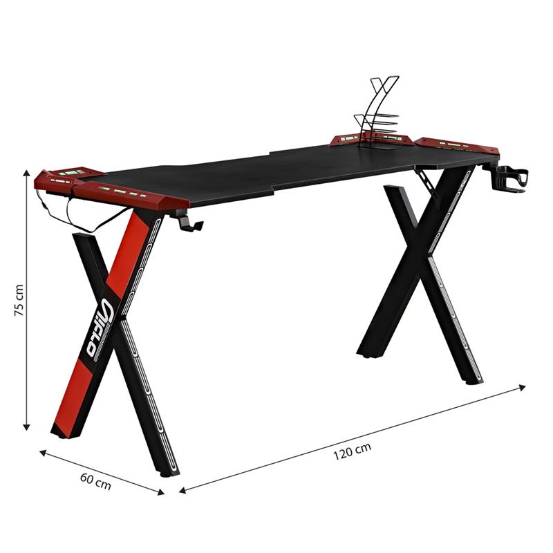 NITRO SCRIVANIA GAMING 120X60X75 CM