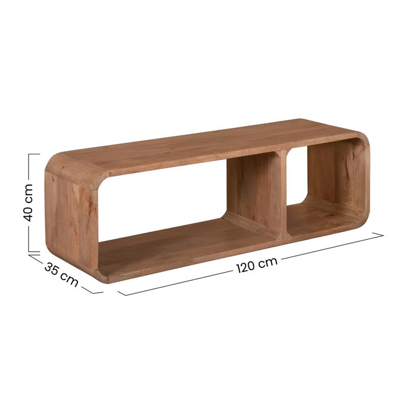 LUNA LIBRERIA MURO MANGO 120X35X40CM