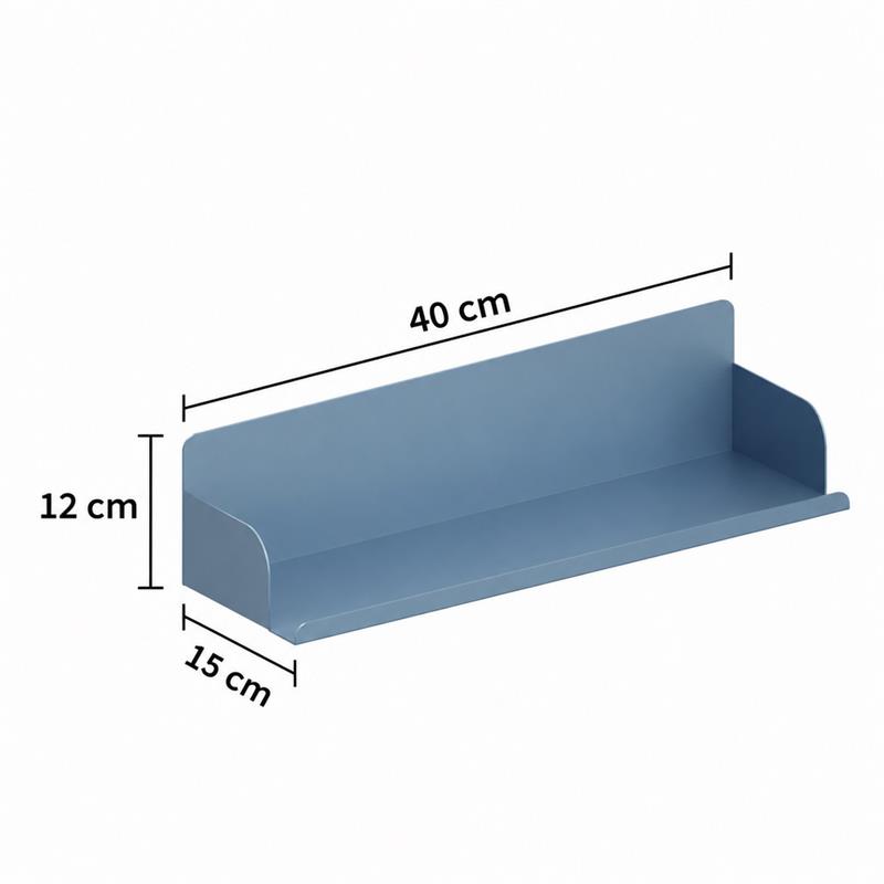 Mensola metallica ceruleo 40x13x12  reversibile - Pop