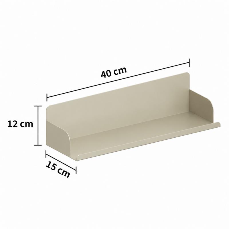 Mensola metallica avorio 40x13x12  reversibile - Pop