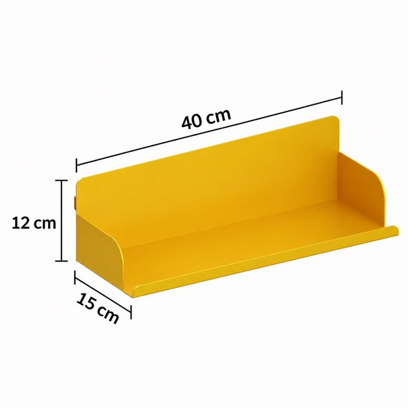 Mensola metallica senape 40x13x12  reversibile - Pop