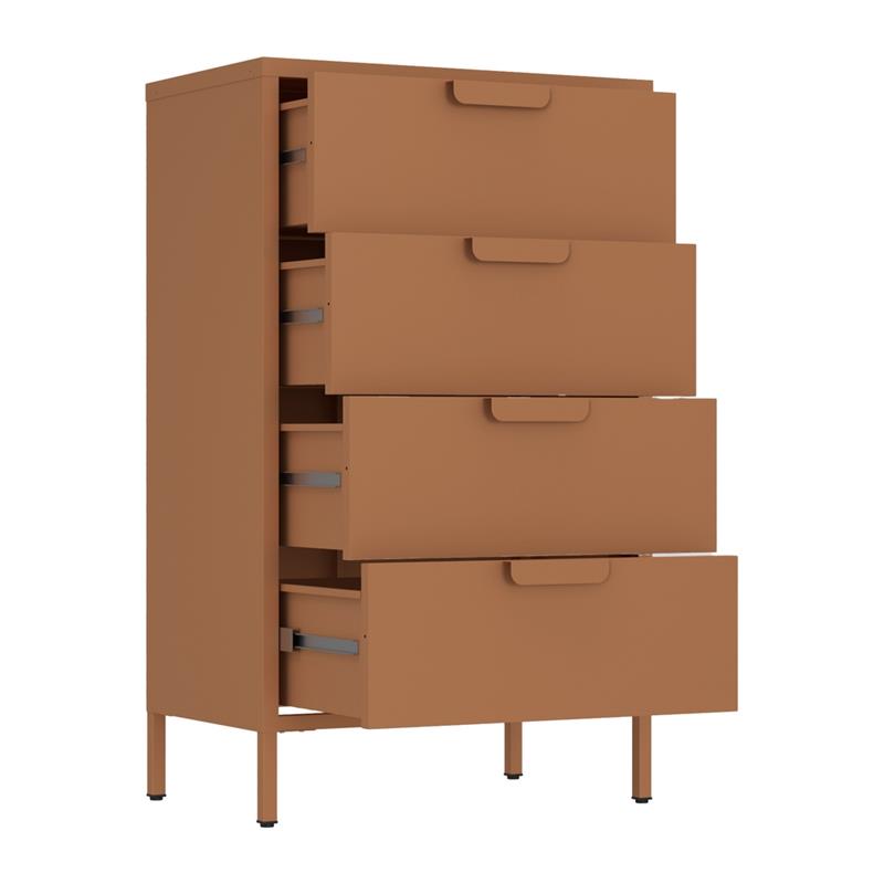 POP CASSETTIERA 4/C60X38X101 CM MATTONE