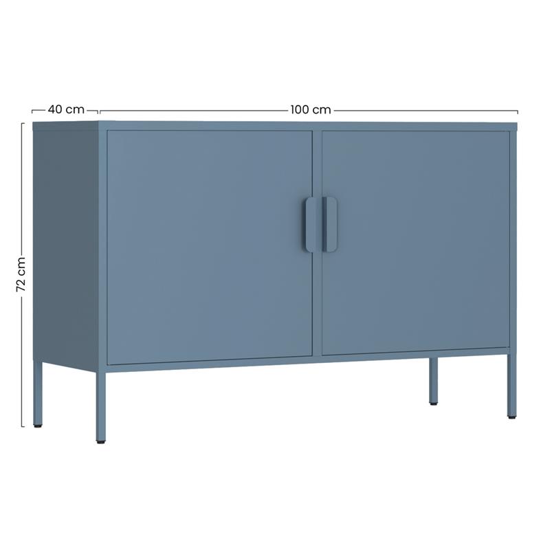 POP CREDENZA 2/A 100X40X72 CM CERULEO