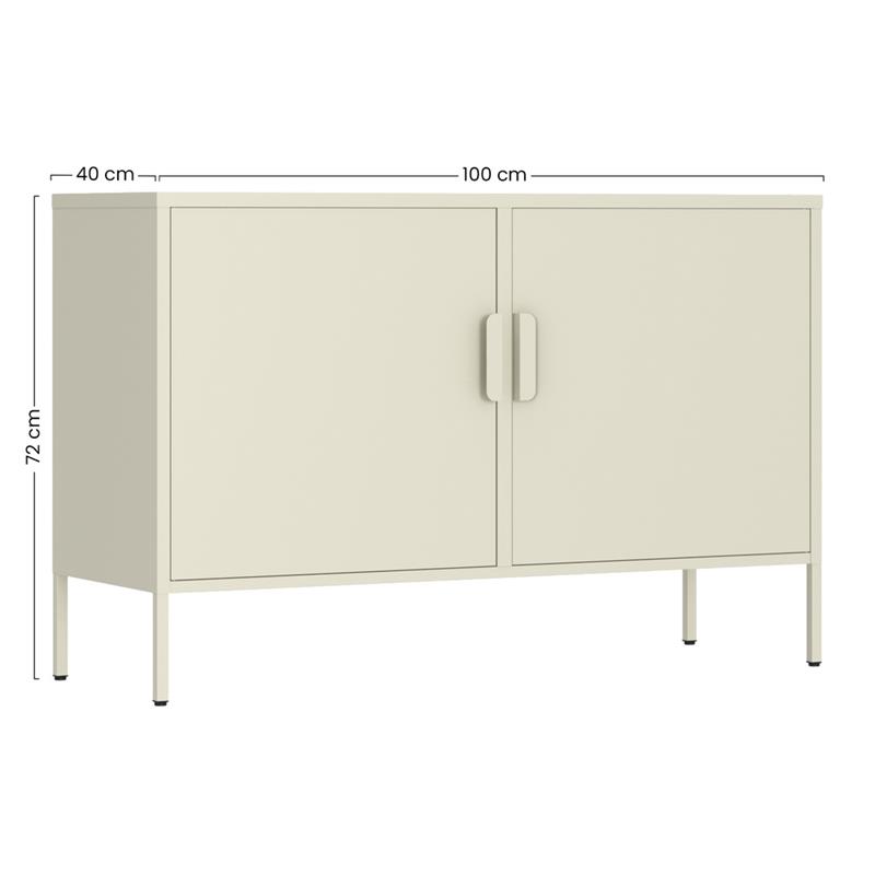 POP CREDENZA 2/A 100X40X72 CM AVORIO