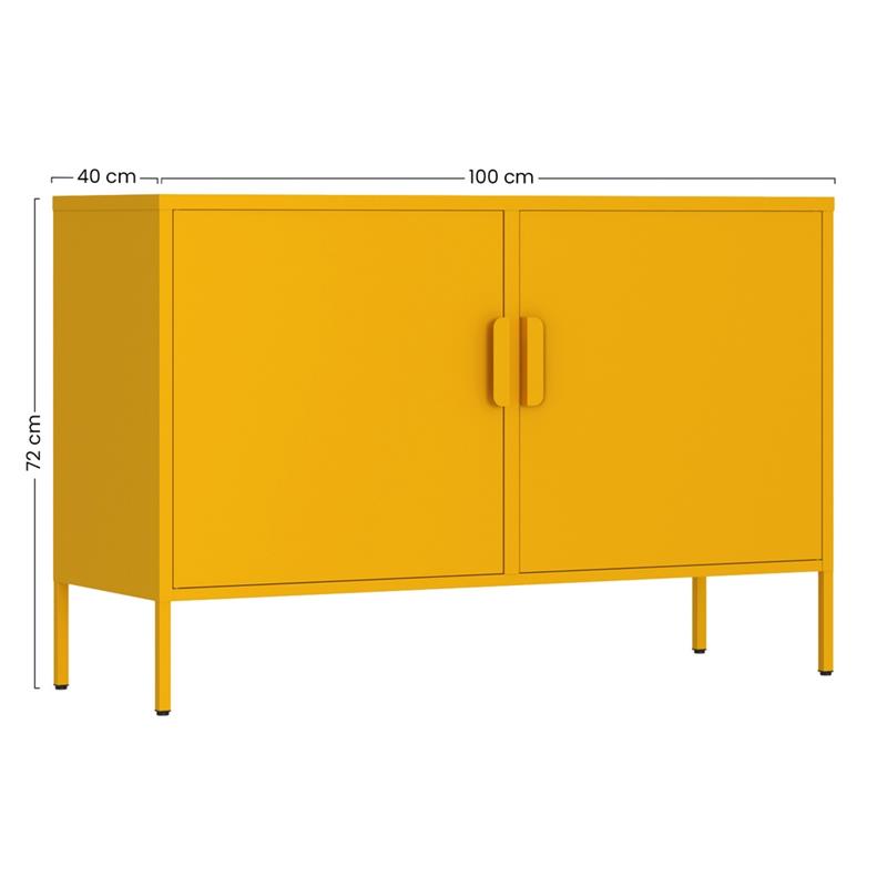 POP CREDENZA 2/A 100X40X72 CM SENAPE