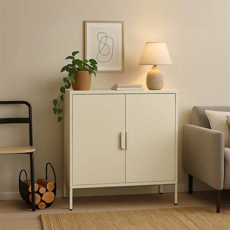 POP CREDENZA 2/A 80X38X100 CM AVORIO