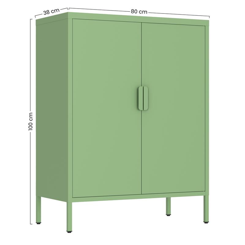 POP CREDENZA 2/A 80X38X100 CM SALVIA