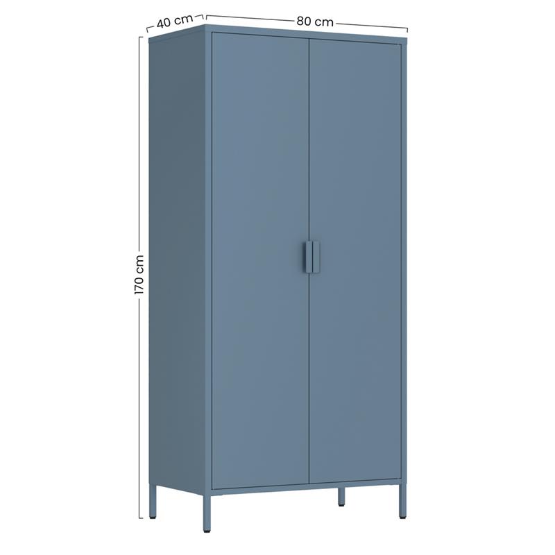 POP ARMADIO 2/A 80X40X170 CM CERULEO