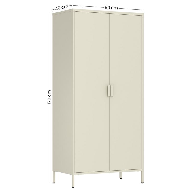 POP ARMADIO 2/A 80X40X170 CM AVORIO