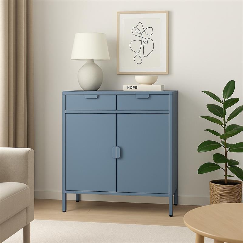 POP CREDENZA 2/A 2/C 80X38X110 CM CERULEO