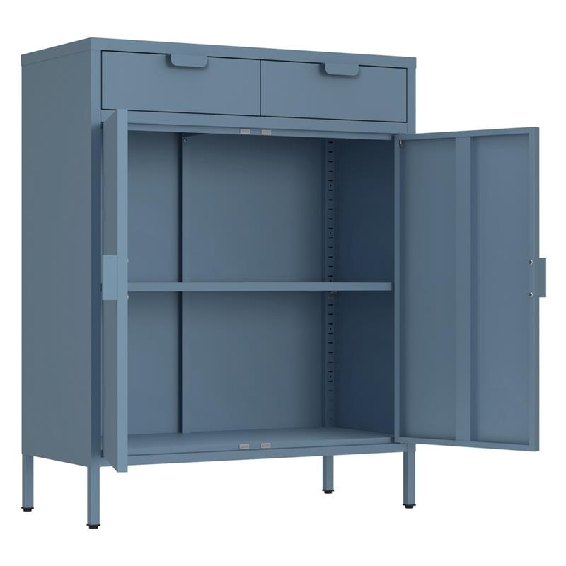 POP CREDENZA 2/A 2/C 80X38X110 CM CERULEO