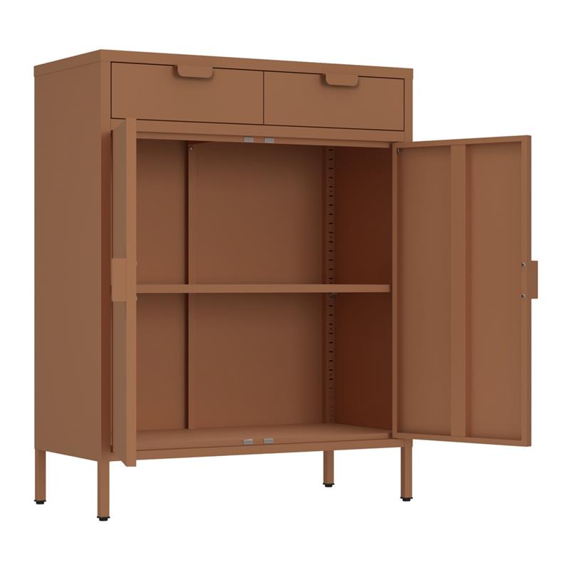 POP CREDENZA 2/A 2/C 80X38X110 CM MATTONE