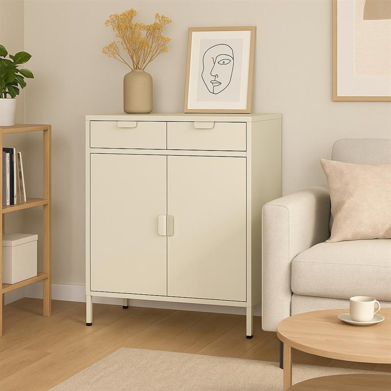POP CREDENZA 2/A 2/C 80X38X110 CM AVORIO