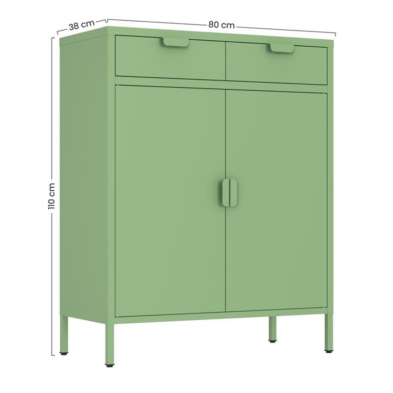 POP CREDENZA 2/A 2/C 80X38X110 CM SALVIA