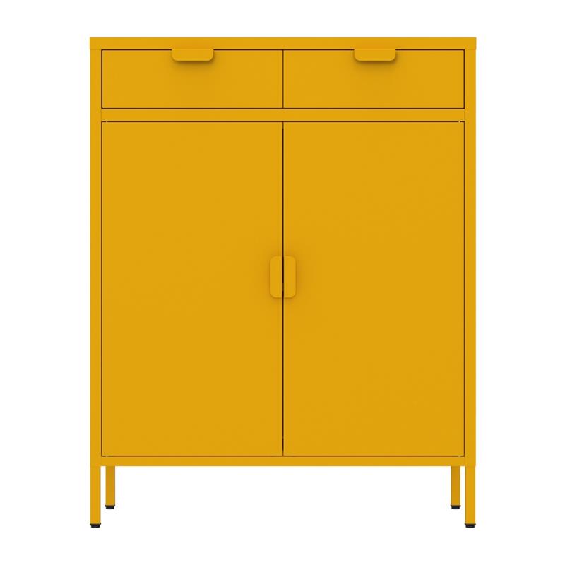 POP CREDENZA 2/A 2/C 80X38X110 CM SENAPE