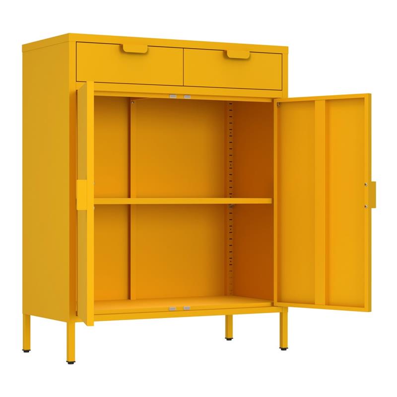 POP CREDENZA 2/A 2/C 80X38X110 CM SENAPE