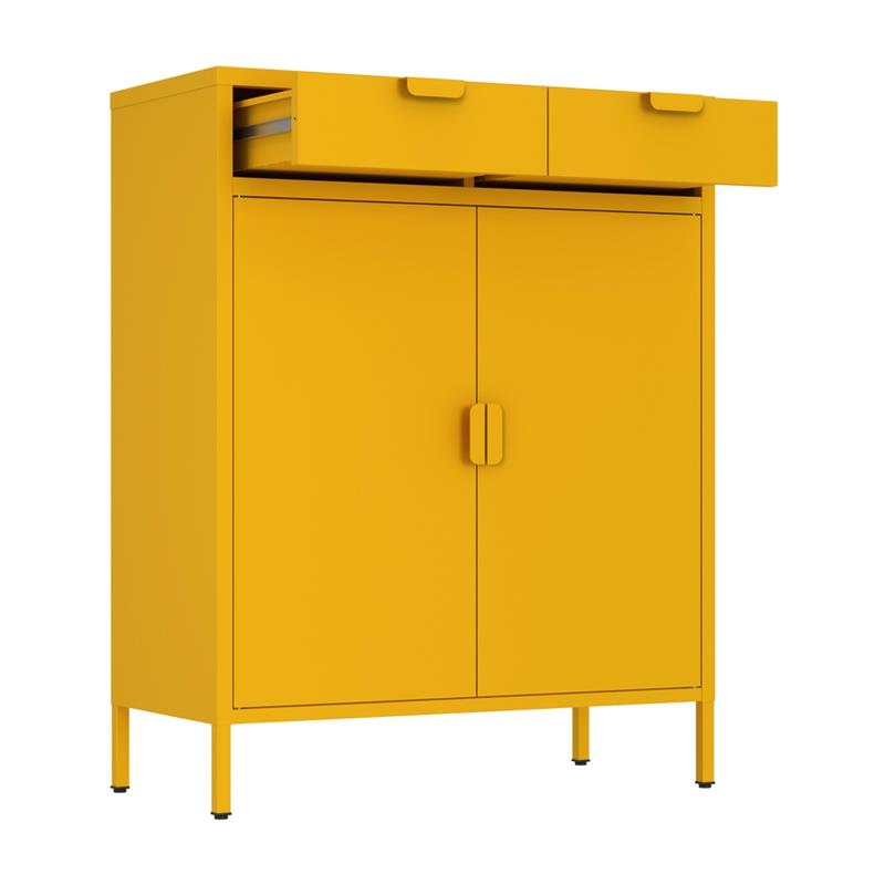 POP CREDENZA 2/A 2/C 80X38X110 CM SENAPE