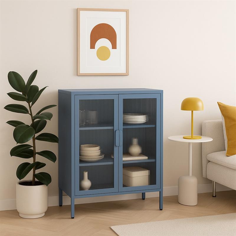 POP VETRINA 2/A 80X38X100 CM CERULEO