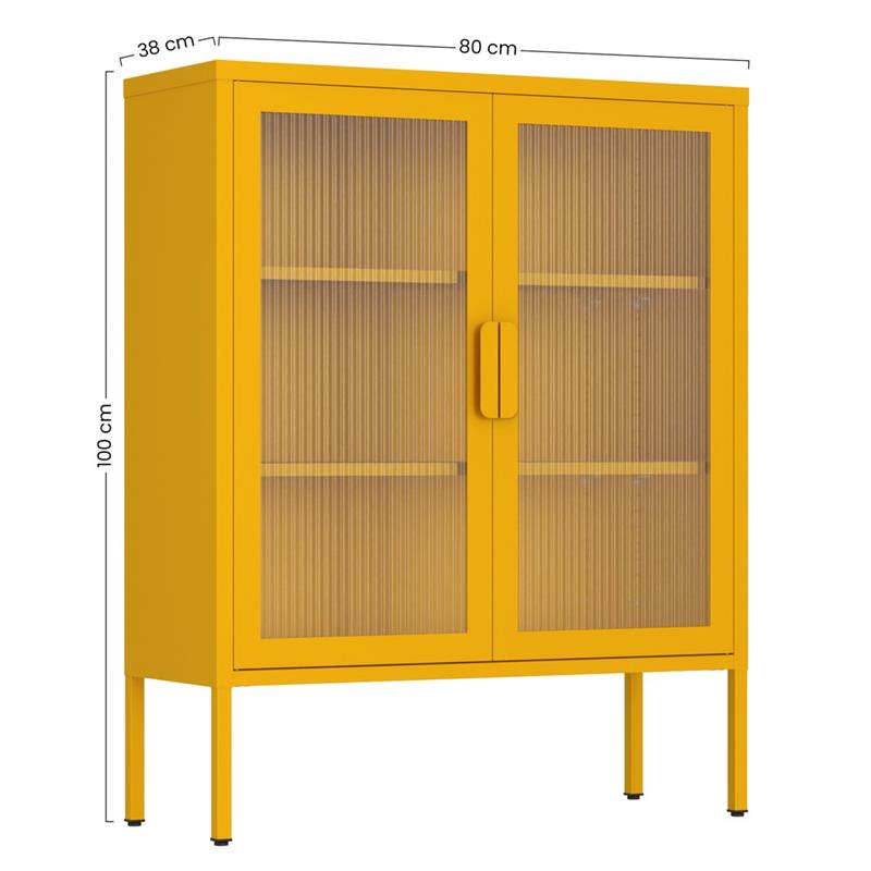 POP VETRINA 2/A 80X38X100 CM SENAPE