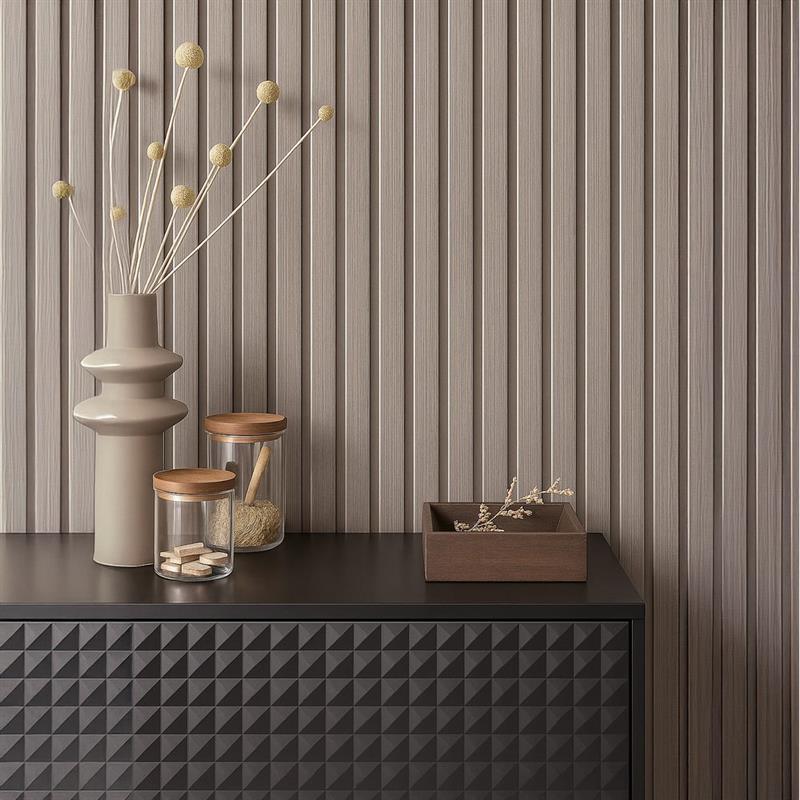 PANNELLO MURALE CANNETTATO SPC 15X290 ROVERE GRIGIO