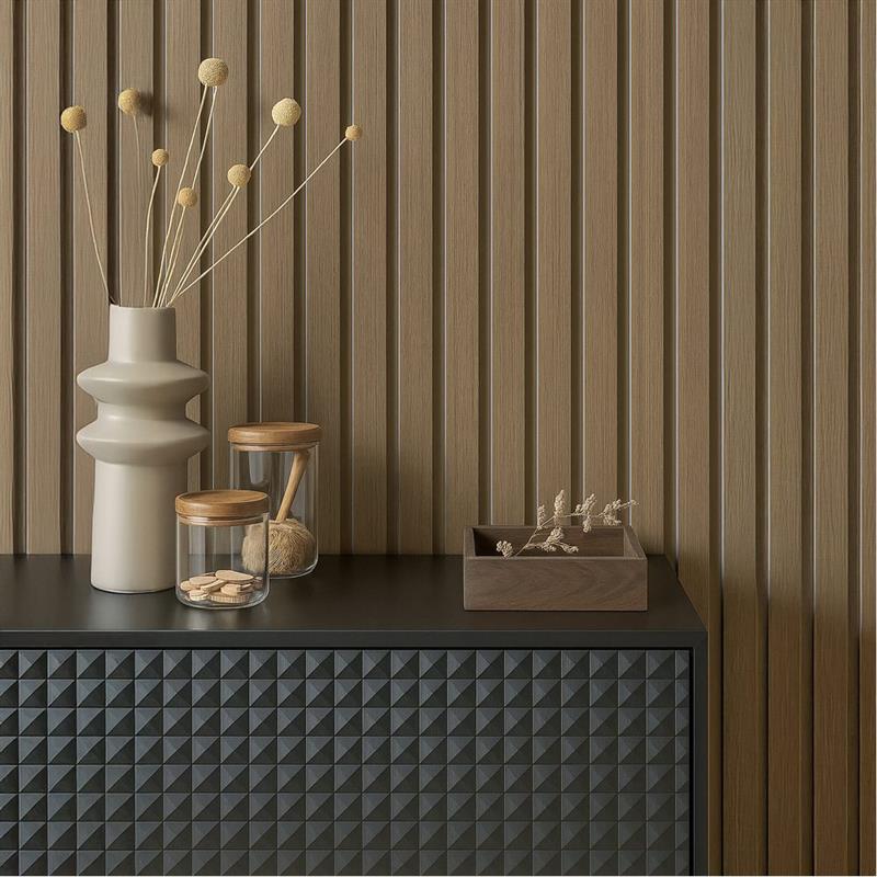 PANNELLO MURALE CANNETTATO SPC 15X290 NOCE