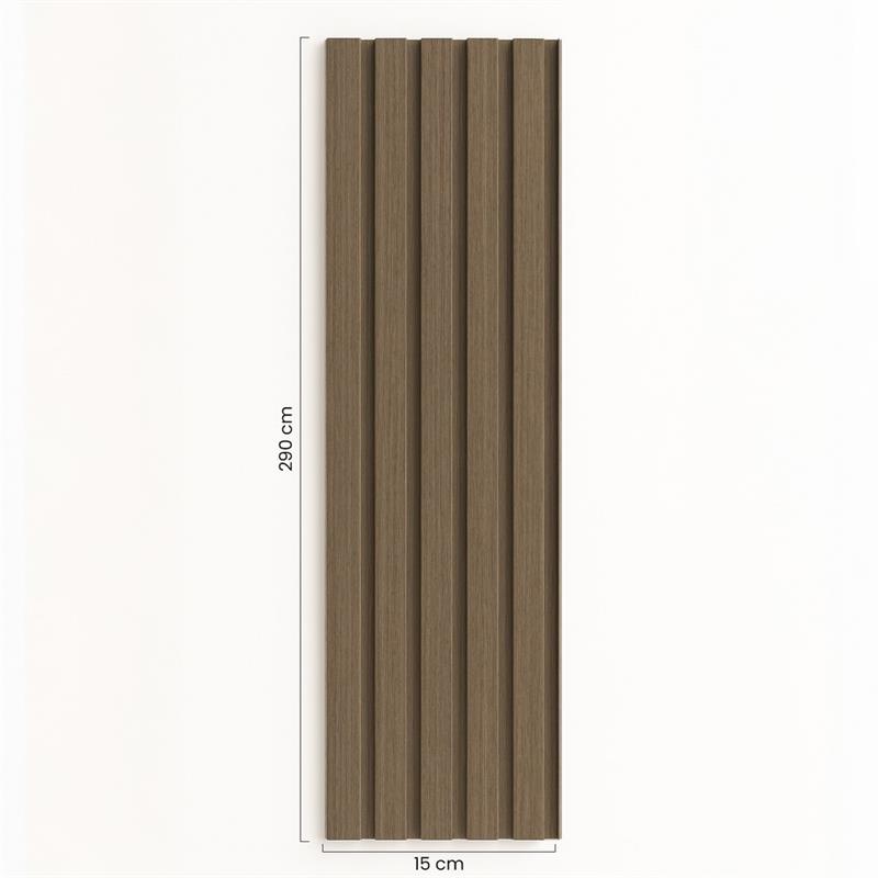 PANNELLO MURALE CANNETTATO SPC 15X290 NOCE