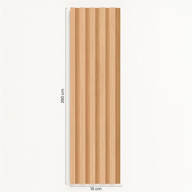 PANNELLO MURALE CANNETTATO SPC 15X290 ROVERE CHIARO