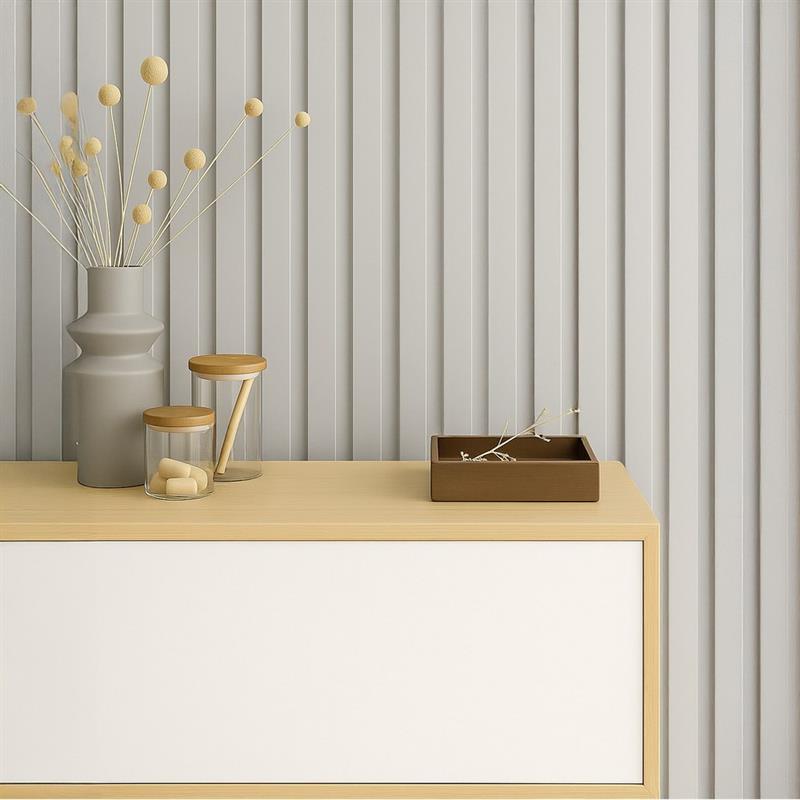 PANNELLO MURALE CANNETTATO SPC 15X290 GRIGIO CALDO